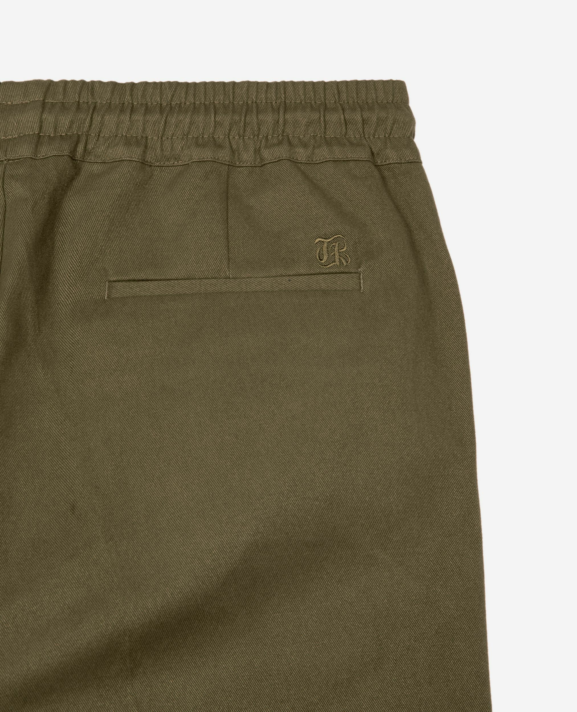Straight khaki cotton pants, KAKI, hi-res image number null