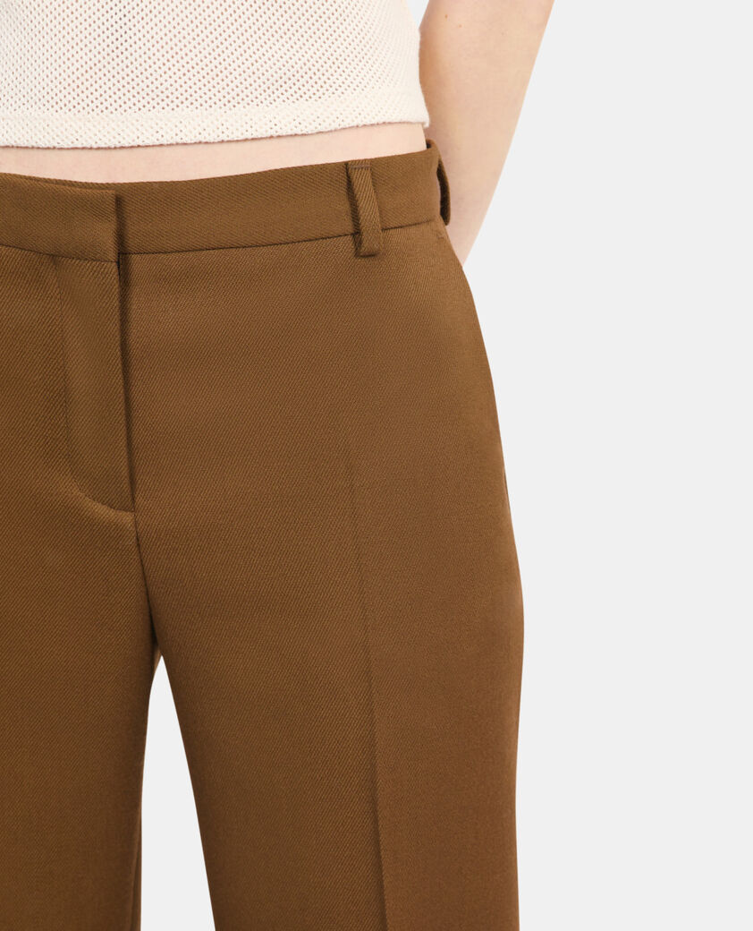 The Kooples FEMME KAKI pantalon tailleur ample marron