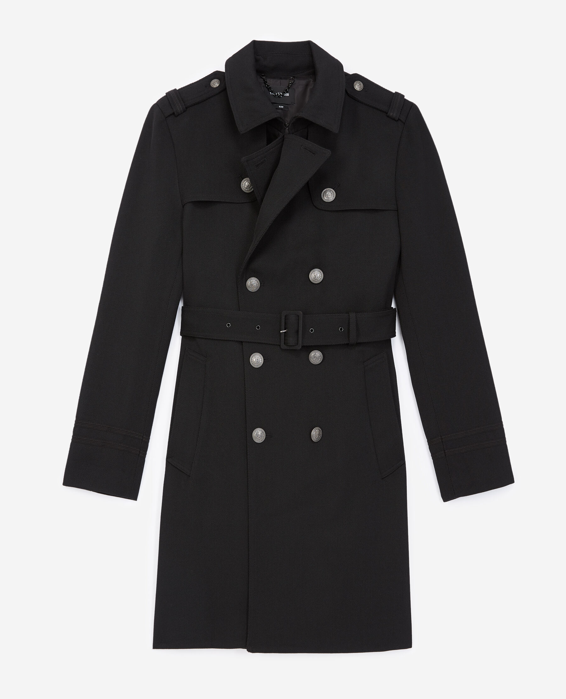 Black button coat sale
