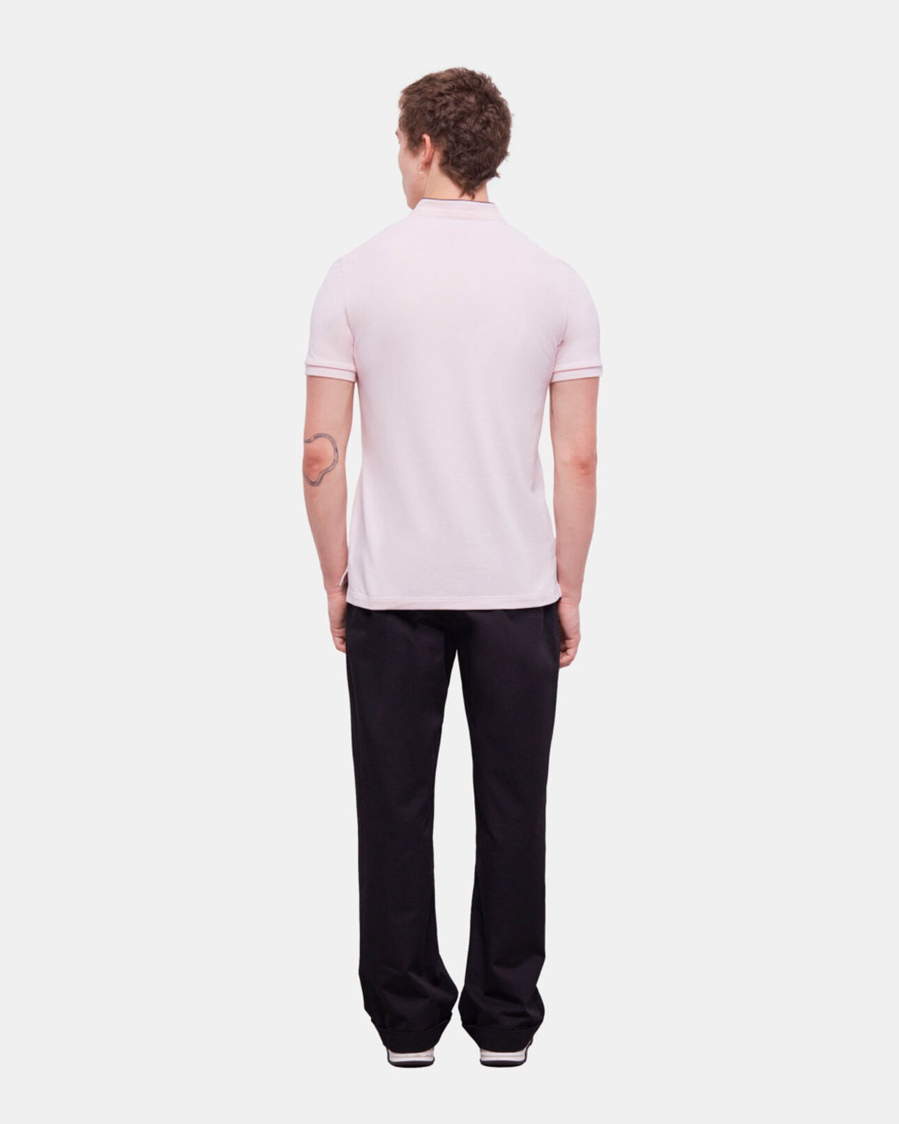 The Kooples MEN PINK  pink officer collar polo shirt