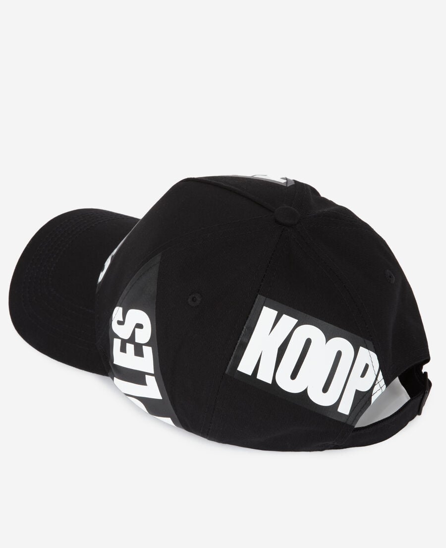 The Kooples M BLACK black cap with tape logo