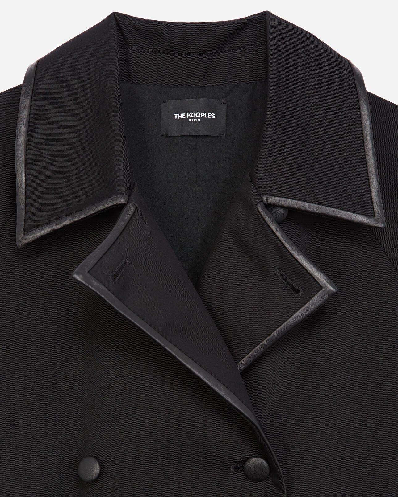 The Kooples WOMEN BLACK black cotton trench coat