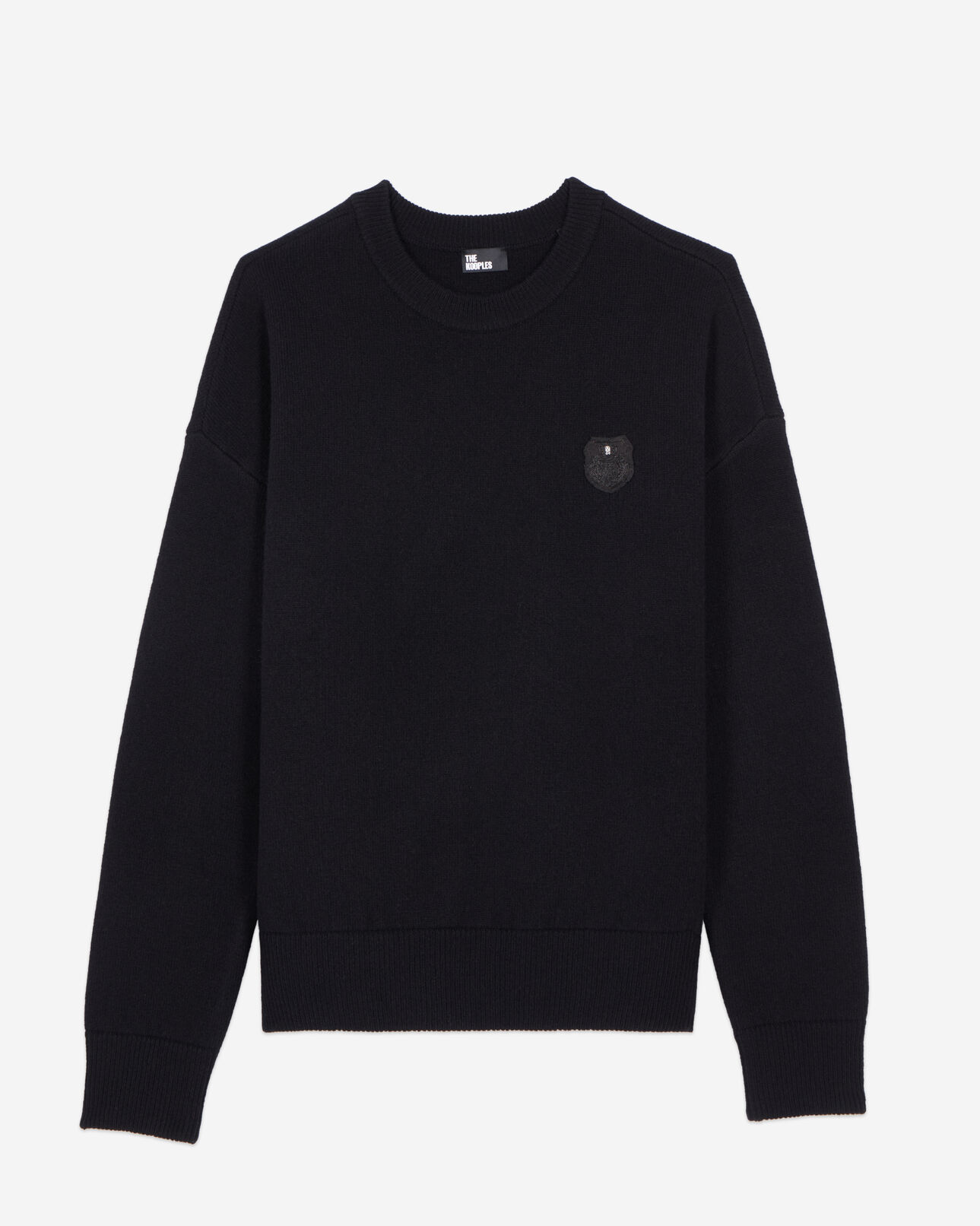 The Kooples HOMME BLACK pull en laine noir