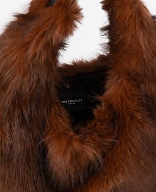 The Kooples DAMEN BROWN tasche in felloptik braun