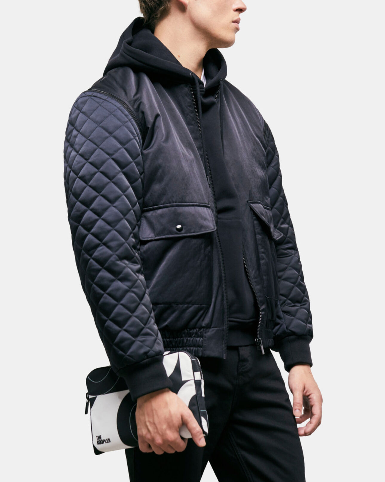 The Kooples MIXTE BLACK / WHITE pochette logo the kooples
