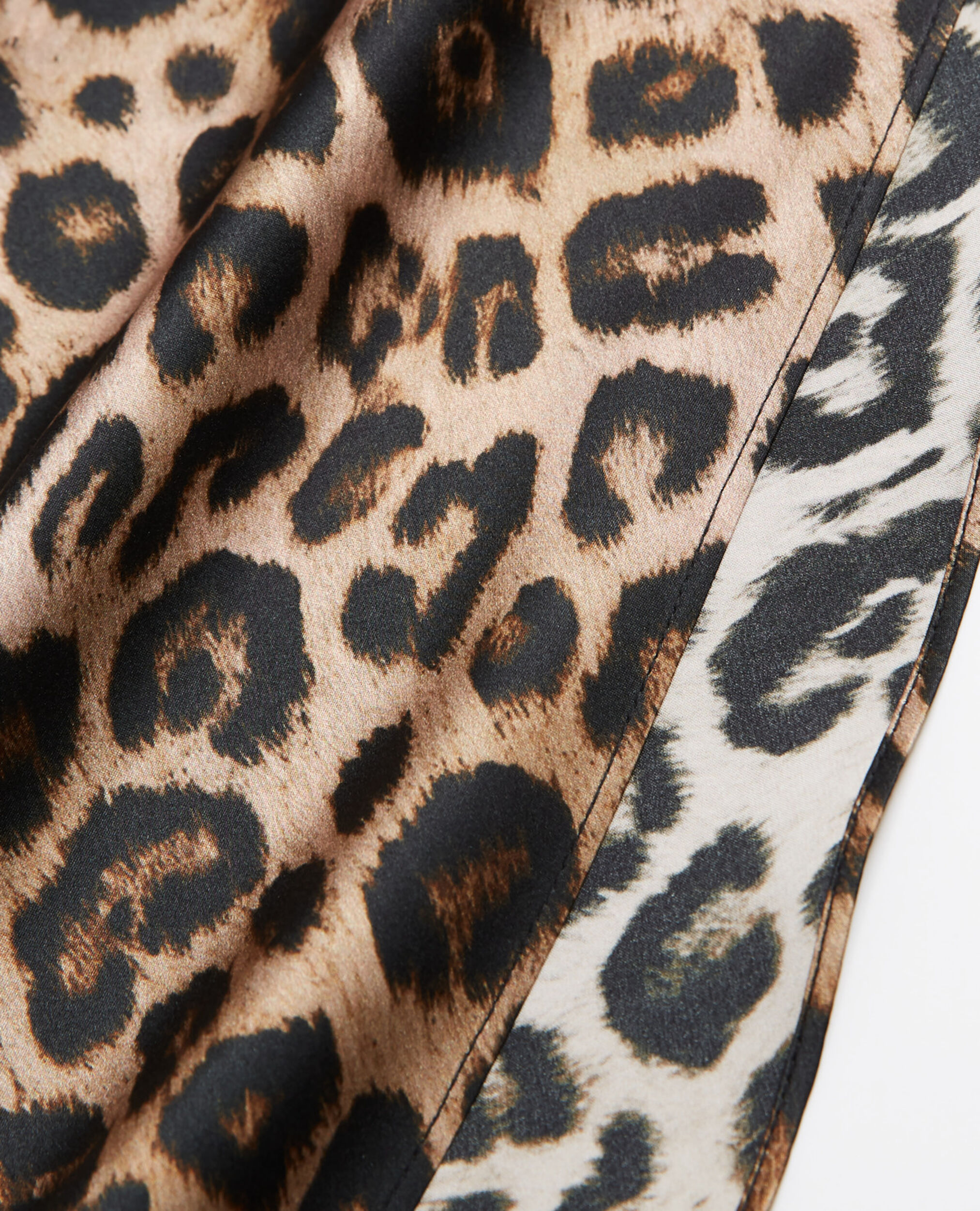 Falda larga de seda leopardo, LEOPARD, hi-res image number null