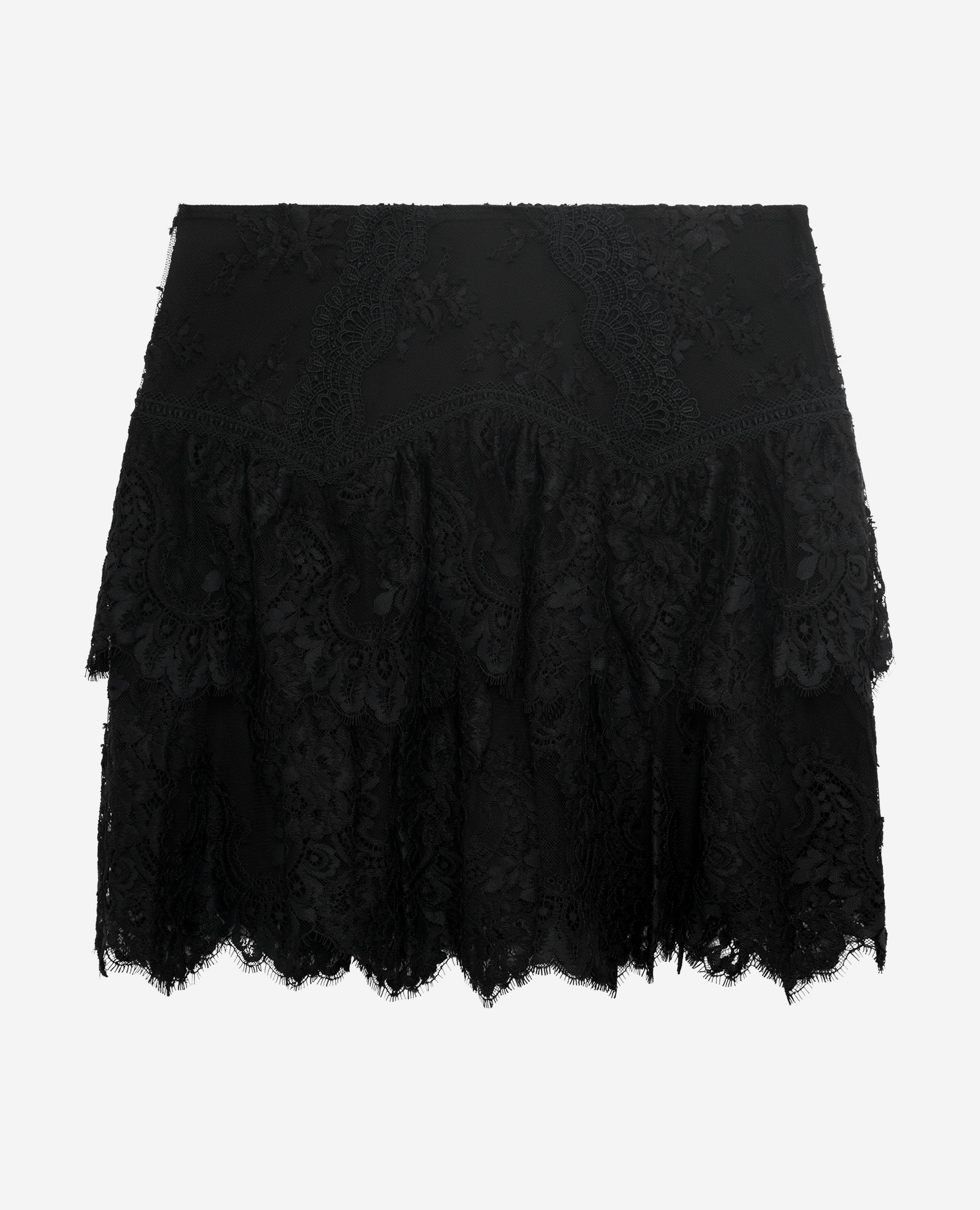 Falda negra de encaje, BLACK, hi-res image number null