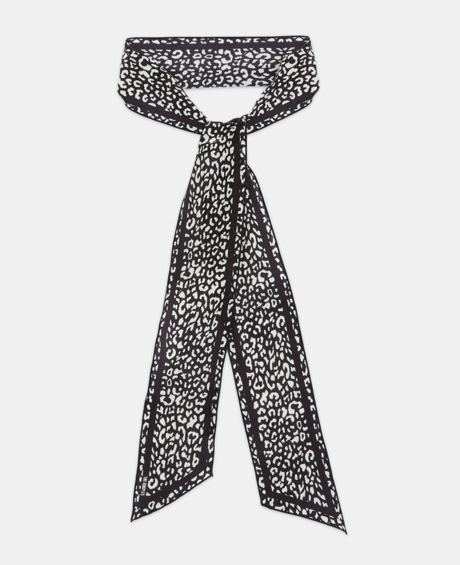 black leopard print scarf