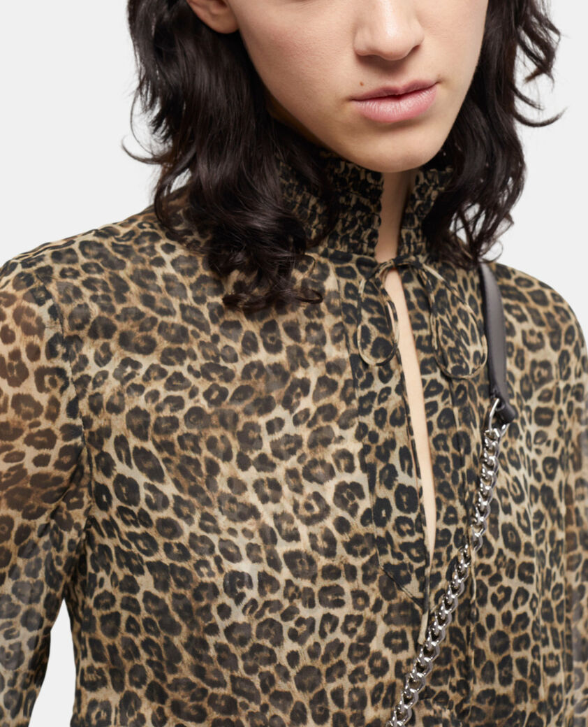The Kooples FEMME LEOPARD robe longue léopard