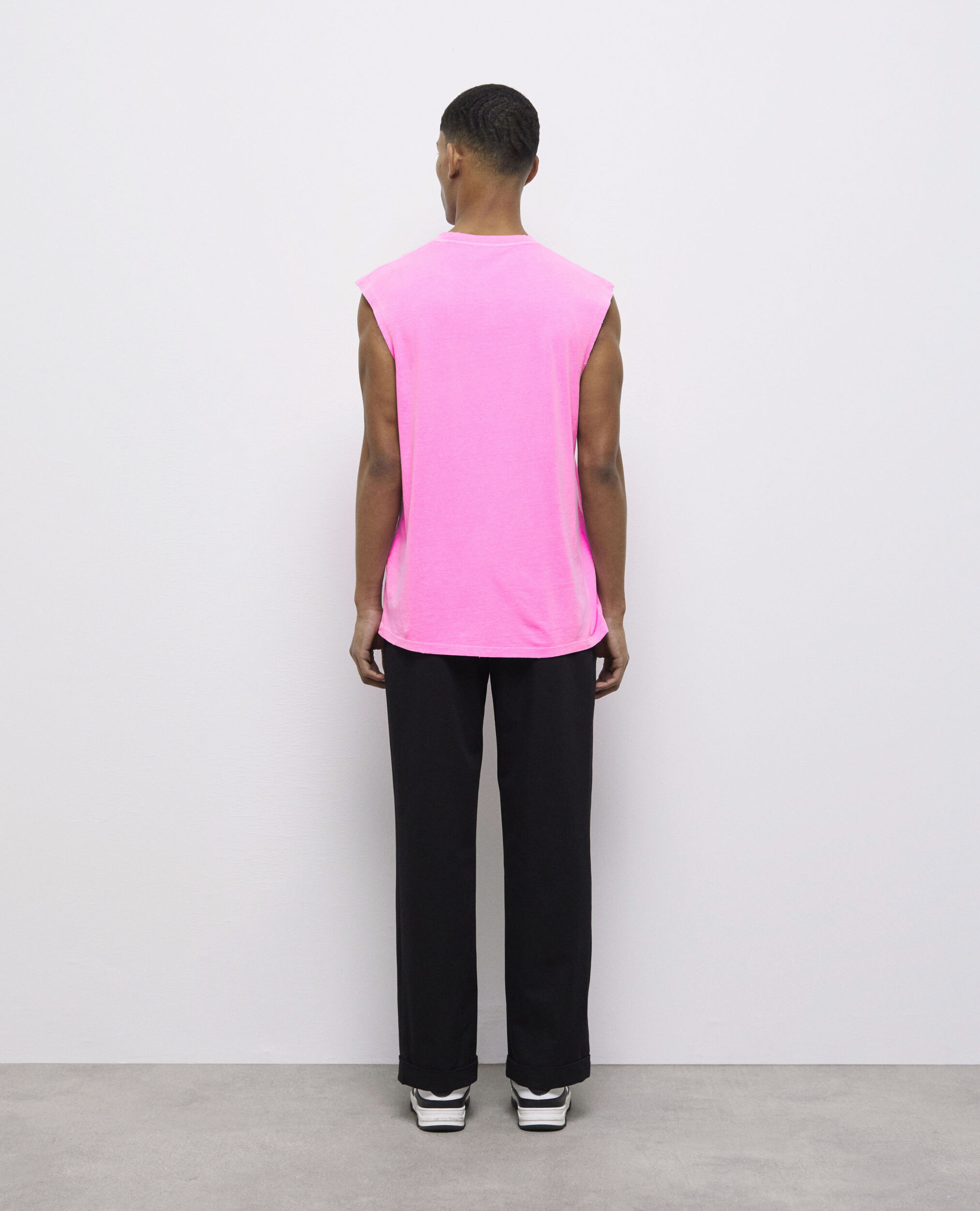Camiseta rosa fluorescente logotipo para hombre, FLUO PINK, hi-res image number null