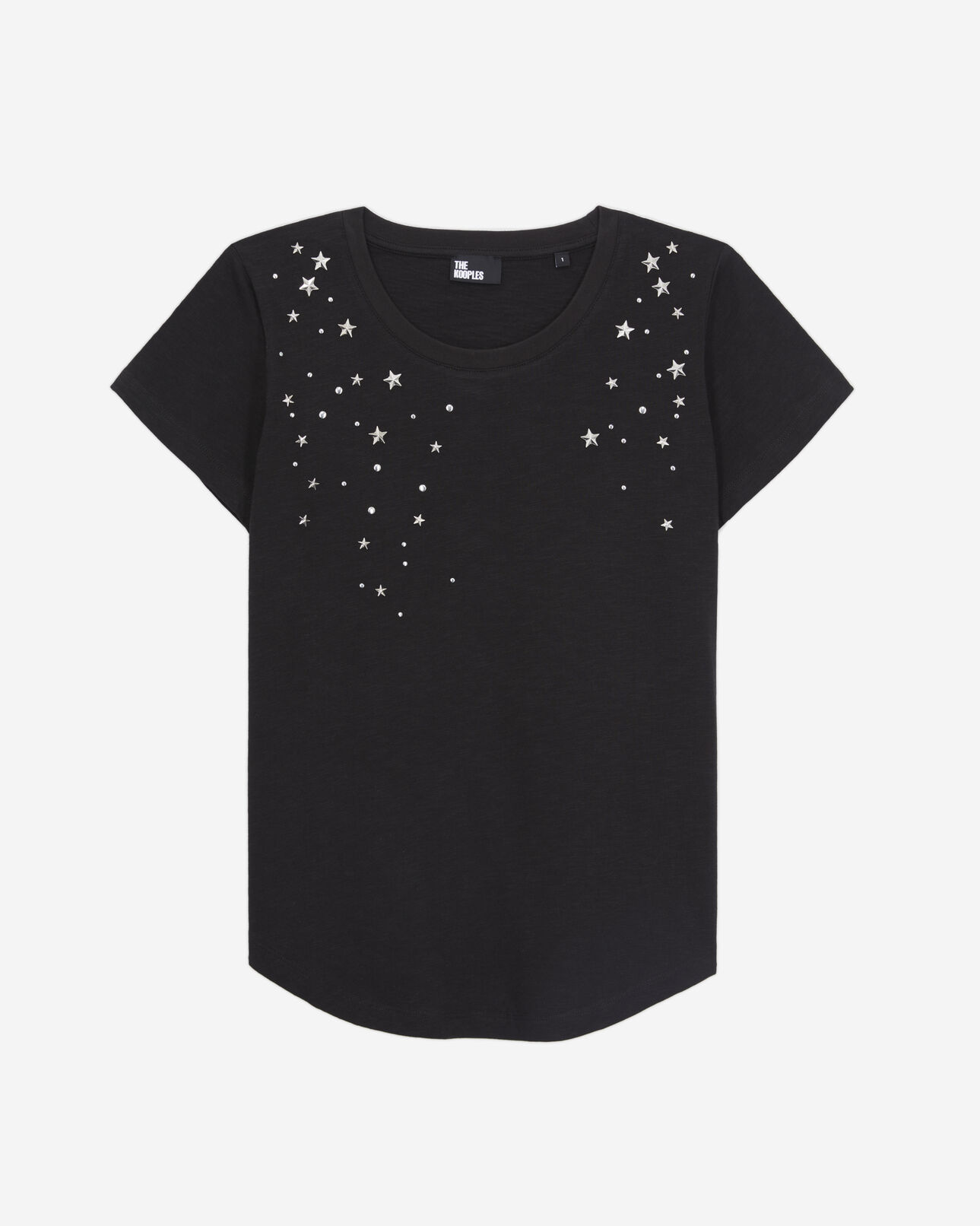 The Kooples FEMME BLACK t-shirt femme noir avec étoiles
