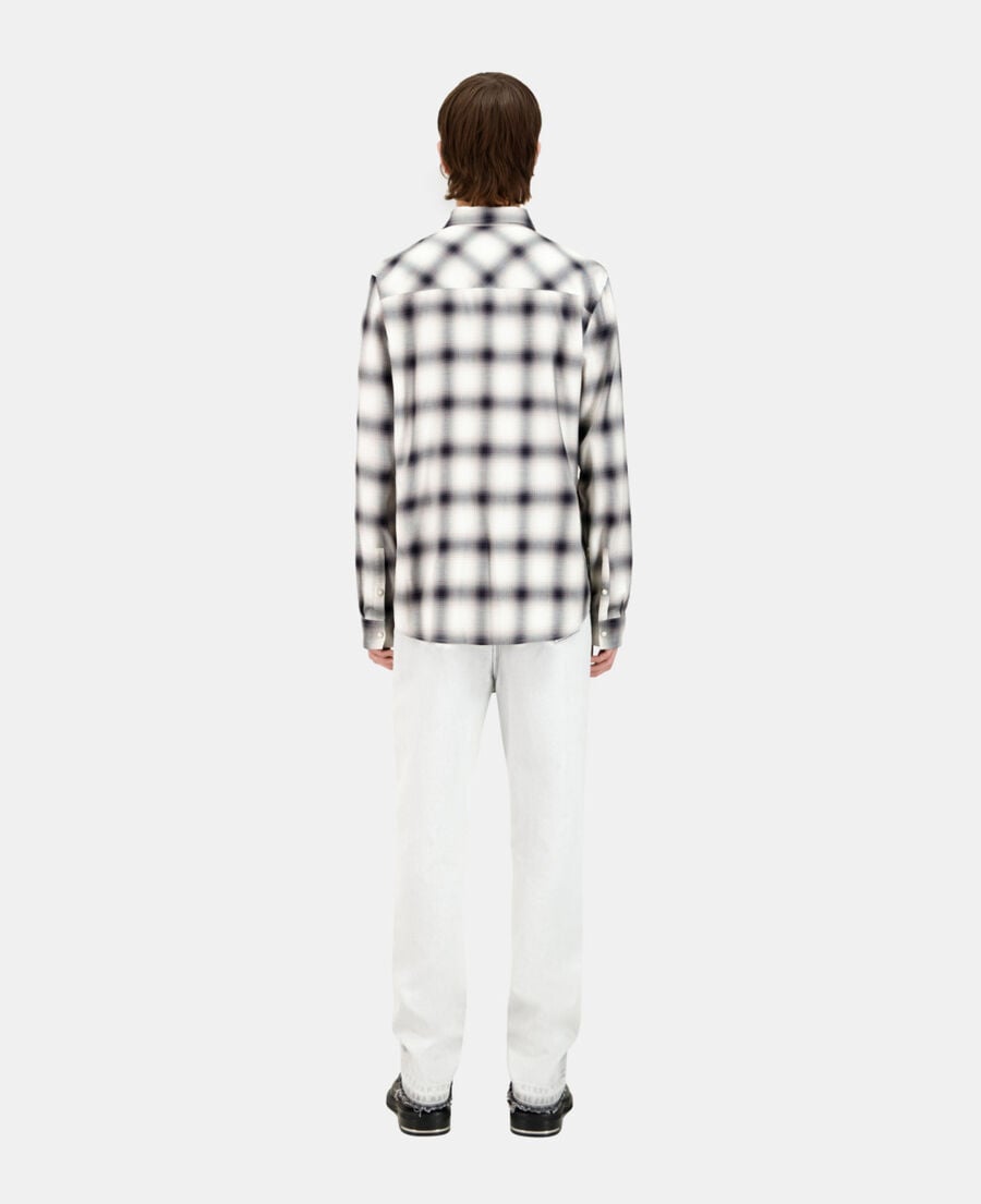 The Kooples HOMBRE BLACK GREY WHITE camisa de cuadros