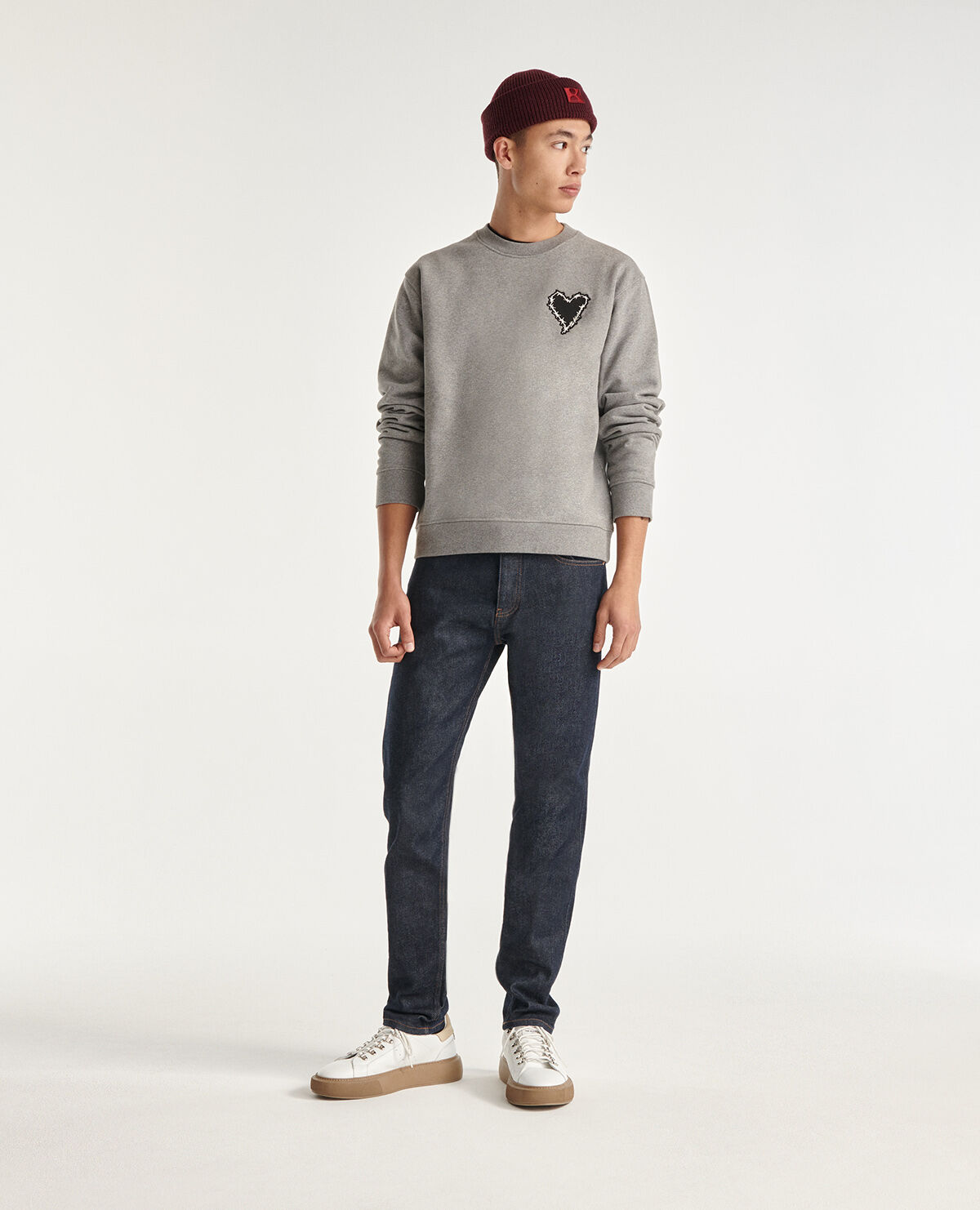 Grey best sale heart sweatshirt