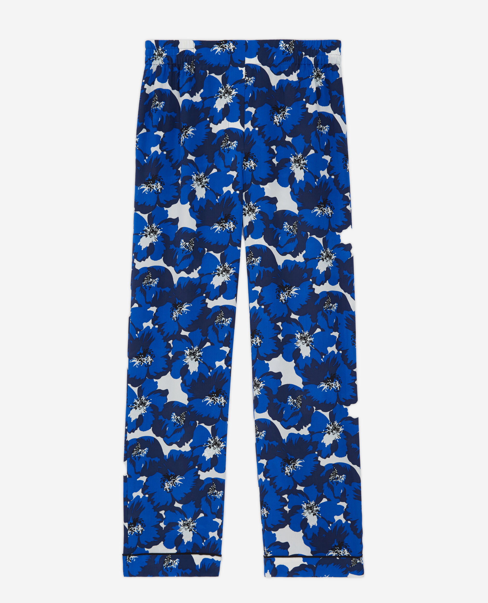 Silk printed pants, BLUE, hi-res image number null