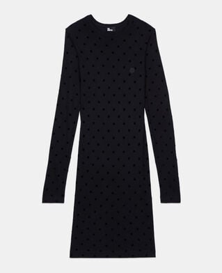 The Kooples FEMME BLACK robe courte en jersey noire