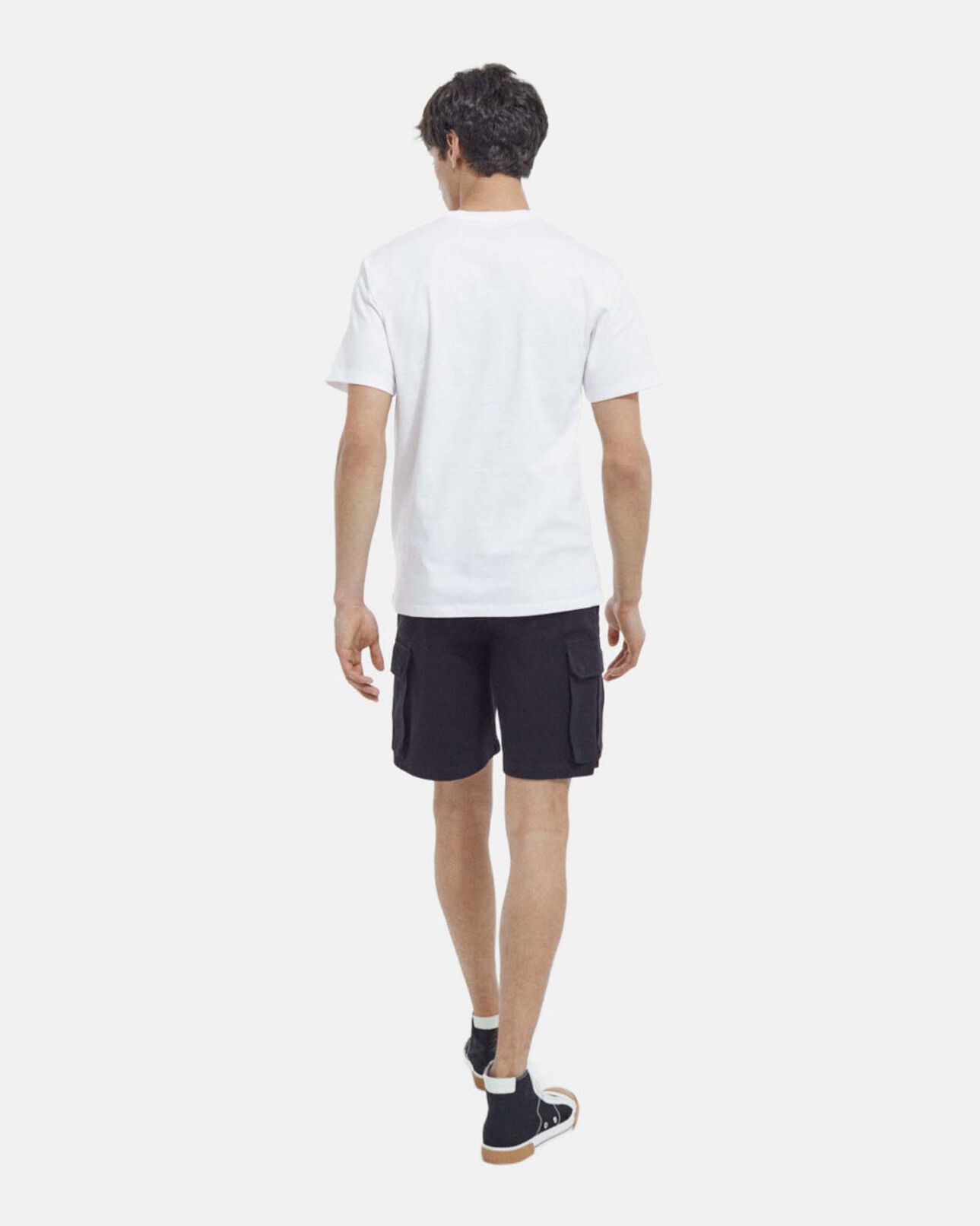 The Kooples HOMME BLACK short noir coton biologique à poches cargo