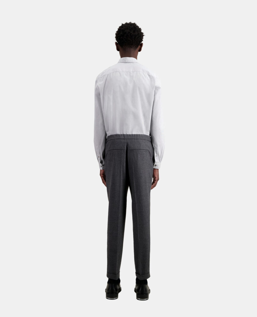 The Kooples HOMME GREY pantalon gris en flanelle