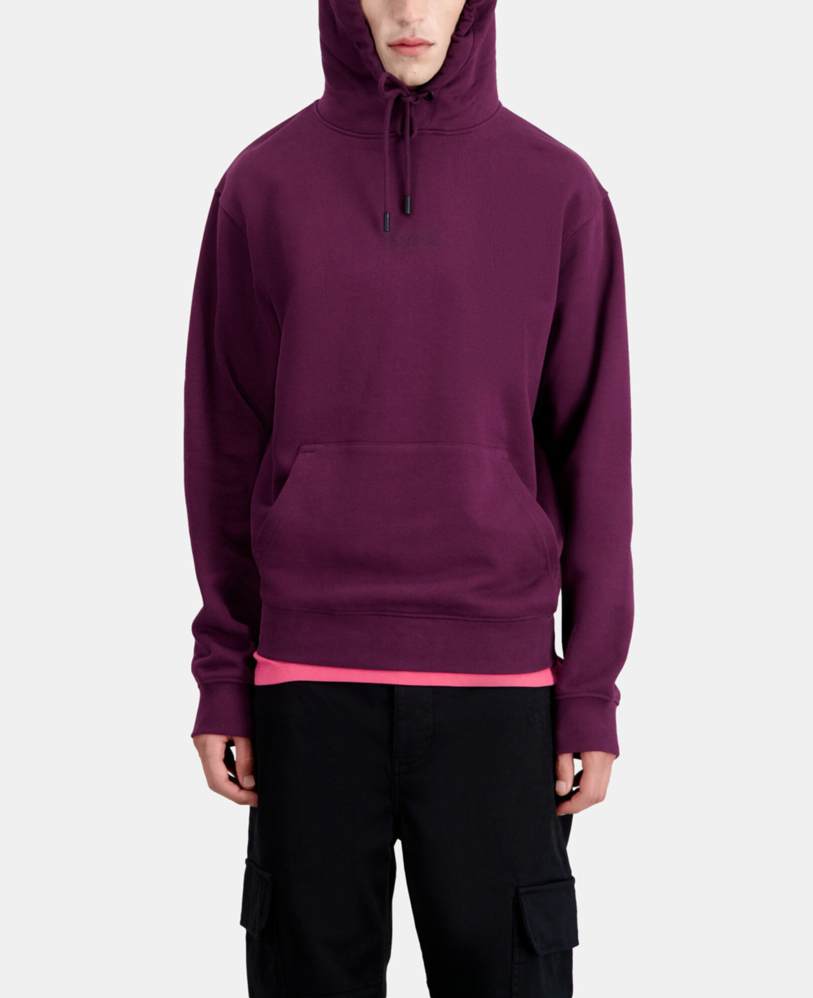 The Kooples HOMBRE BORDEAUX sudadera capucha burdeos logotipo para hombre