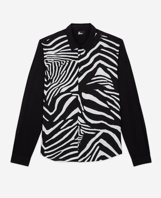The Kooples HOMME BLACK WHITE chemise col classique imprimée