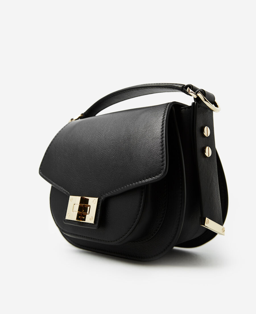 hobo mini leather bag in black