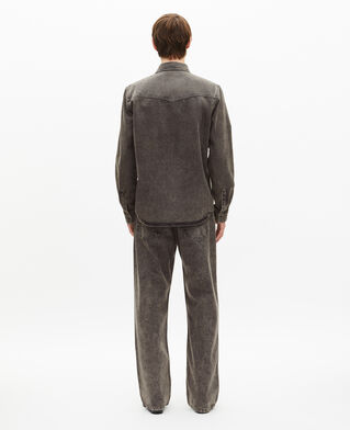 The Kooples H DENIM GREY grey denim shirt