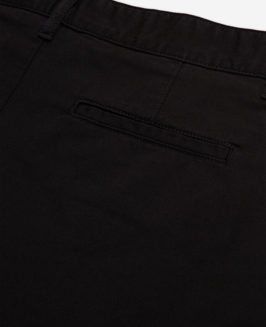 short court noir en coton