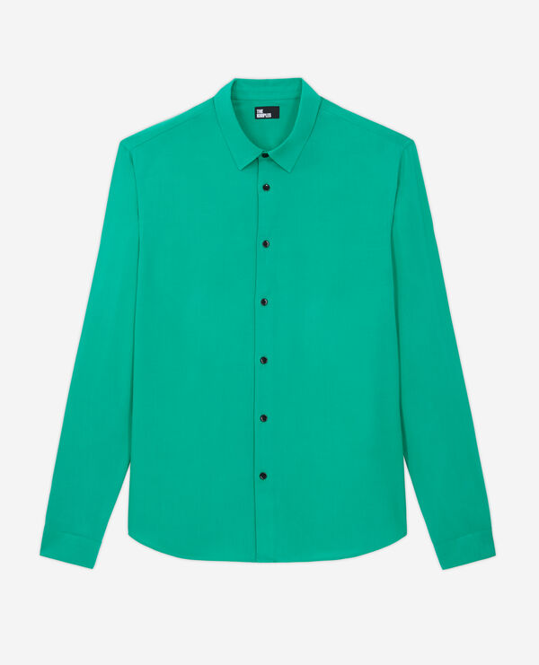 camisa cuello clásico verde