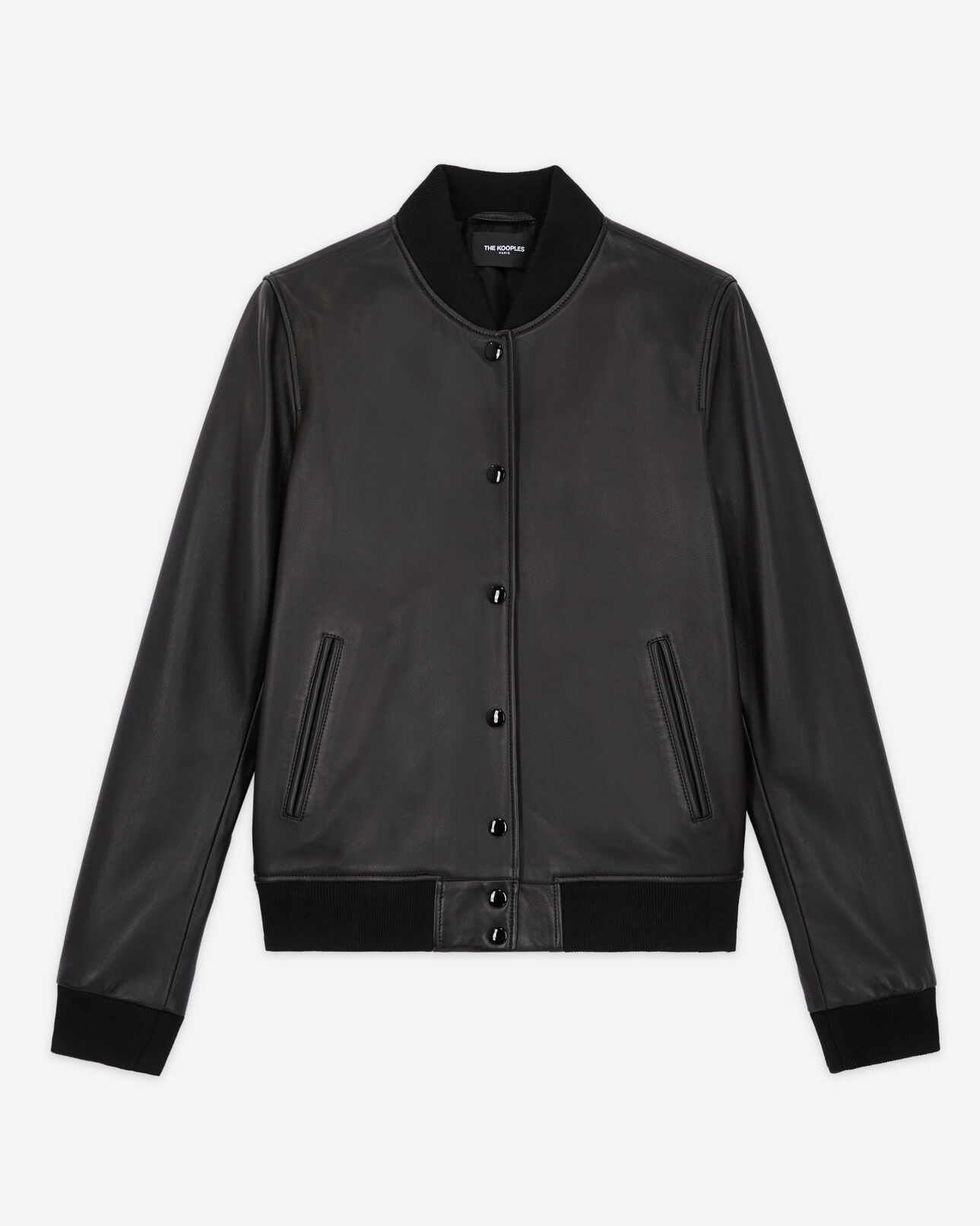 The Kooples FEMME BLACK blouson en cuir noir
