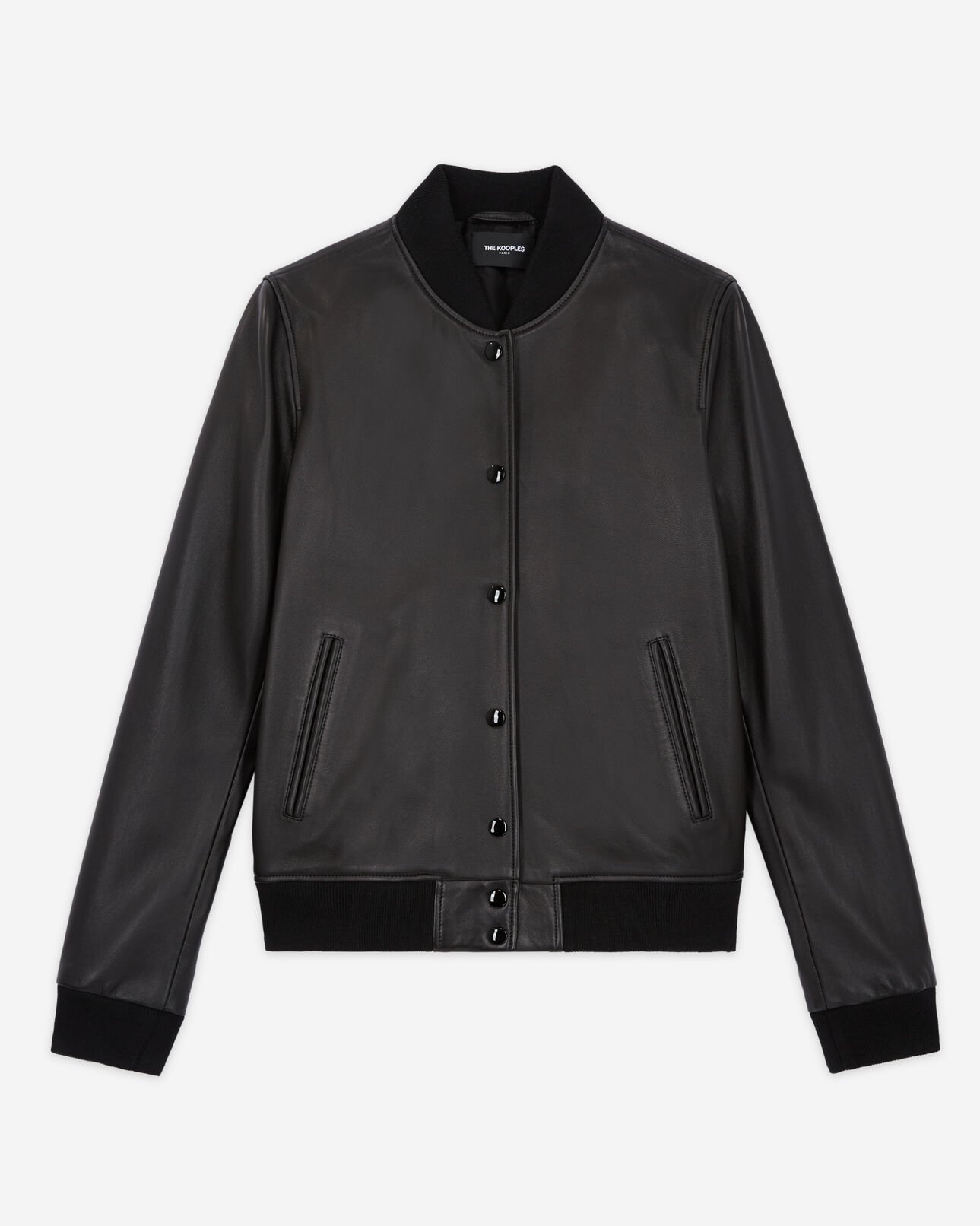 The Kooples FEMME BLACK blouson en cuir noir