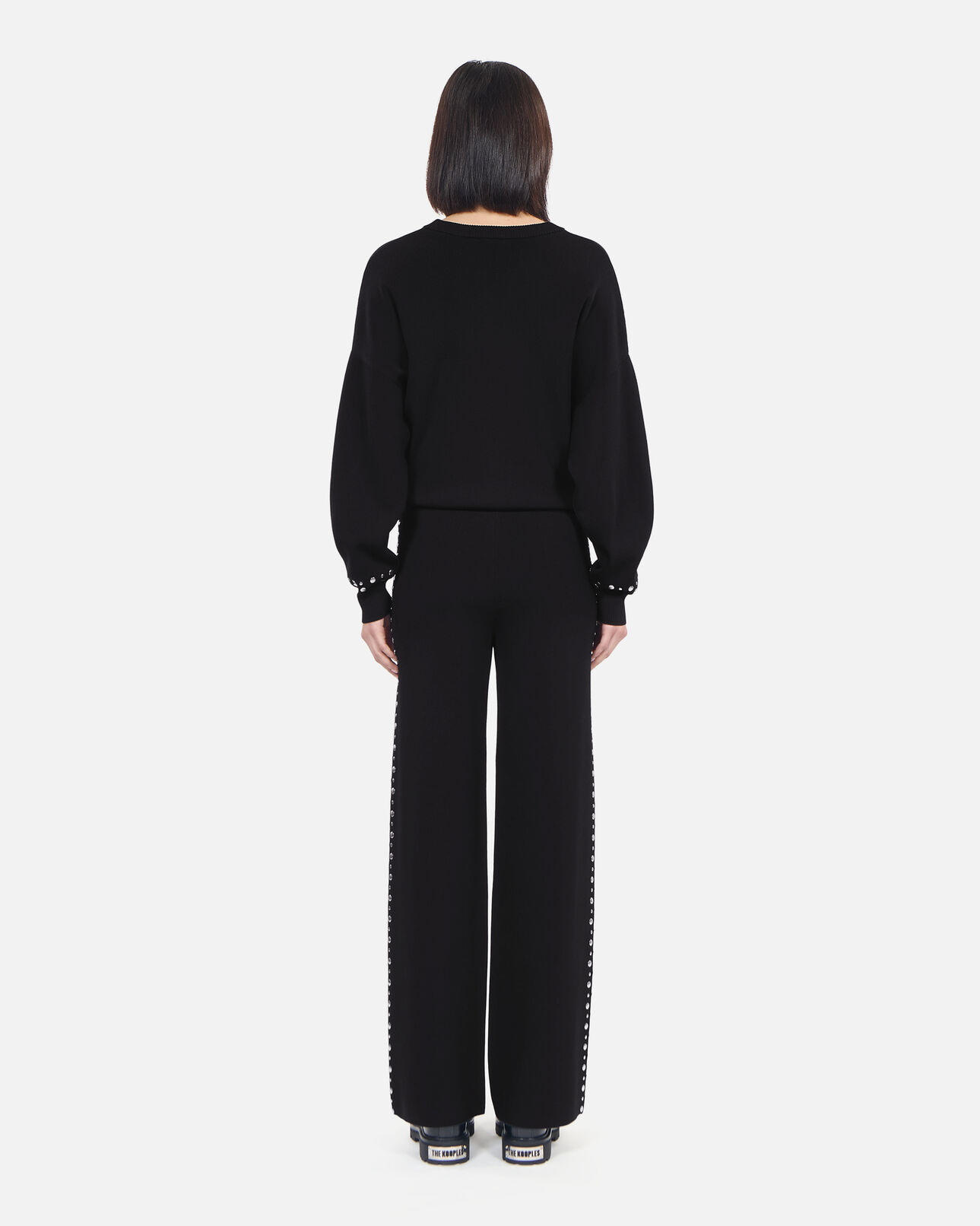 The Kooples FEMME BLACK pantalon en maille noir