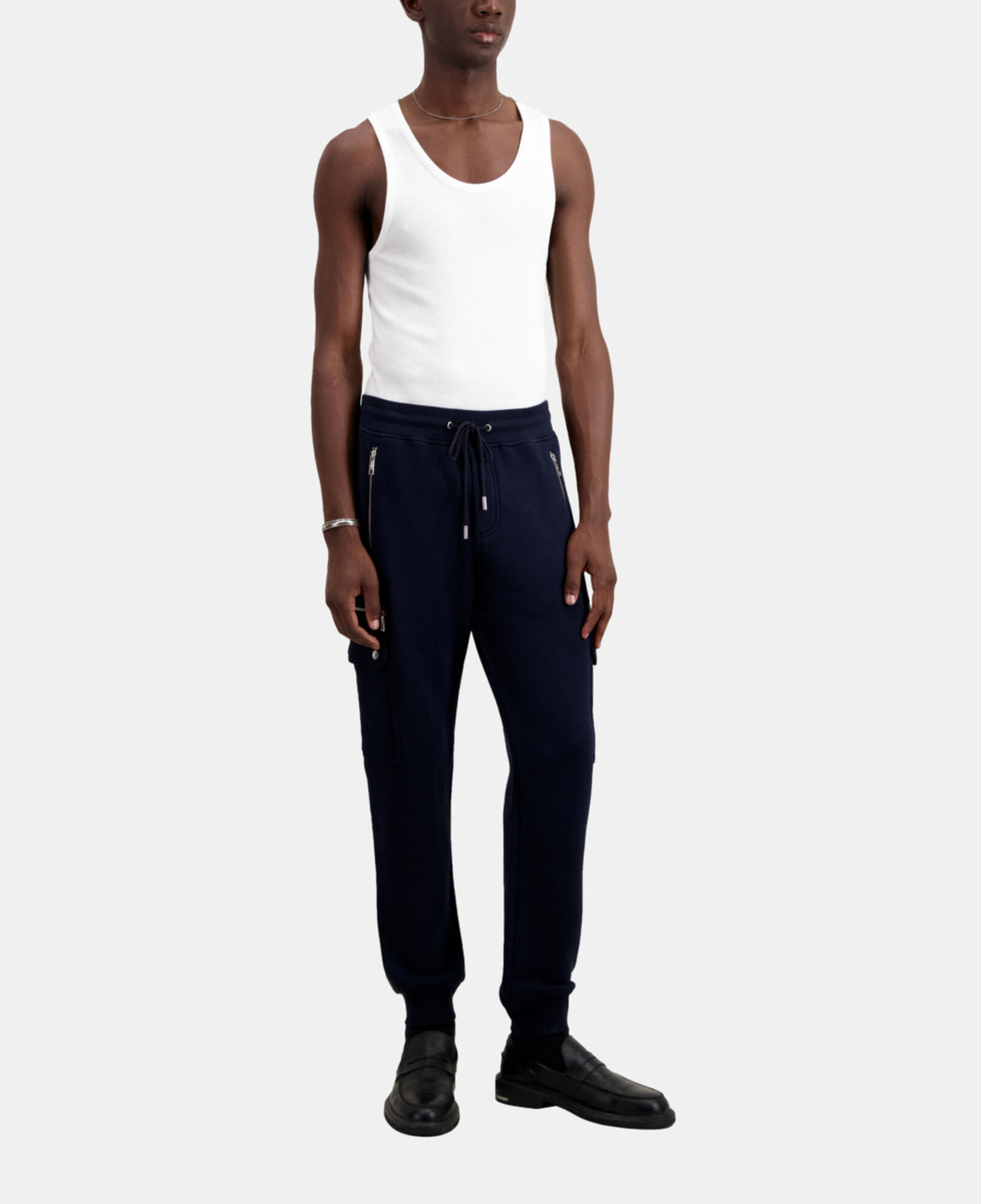 The Kooples HERREN NAVY marineblaue jogging-cargohose