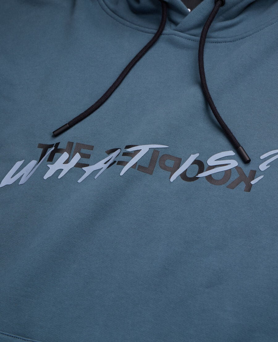 The Kooples HOMME BLUE PETROL sweatshirt à capuche what is bleu profond