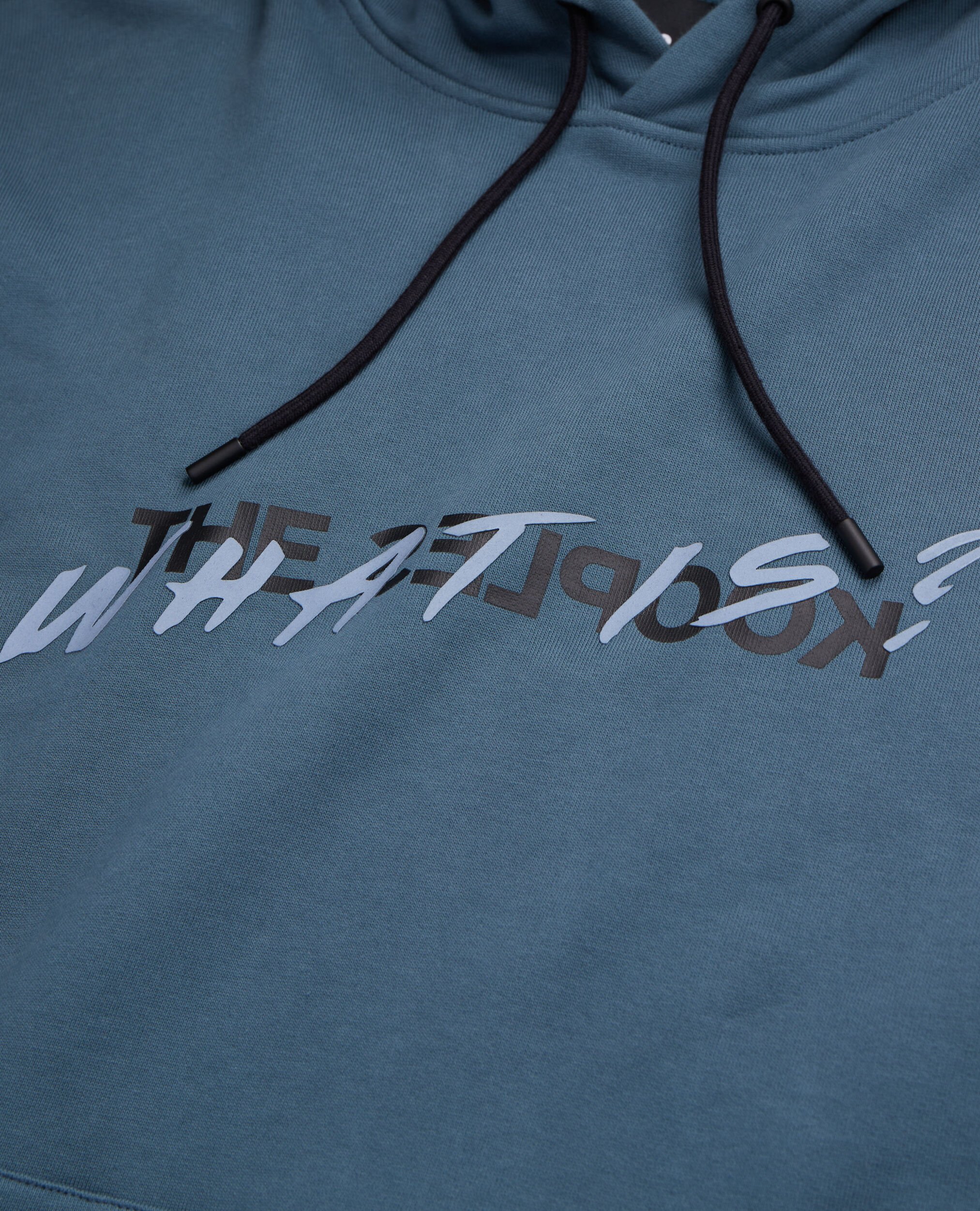 Dunkelblaues Kapuzensweatshirt „What is“, BLUE PETROL, hi-res image number null