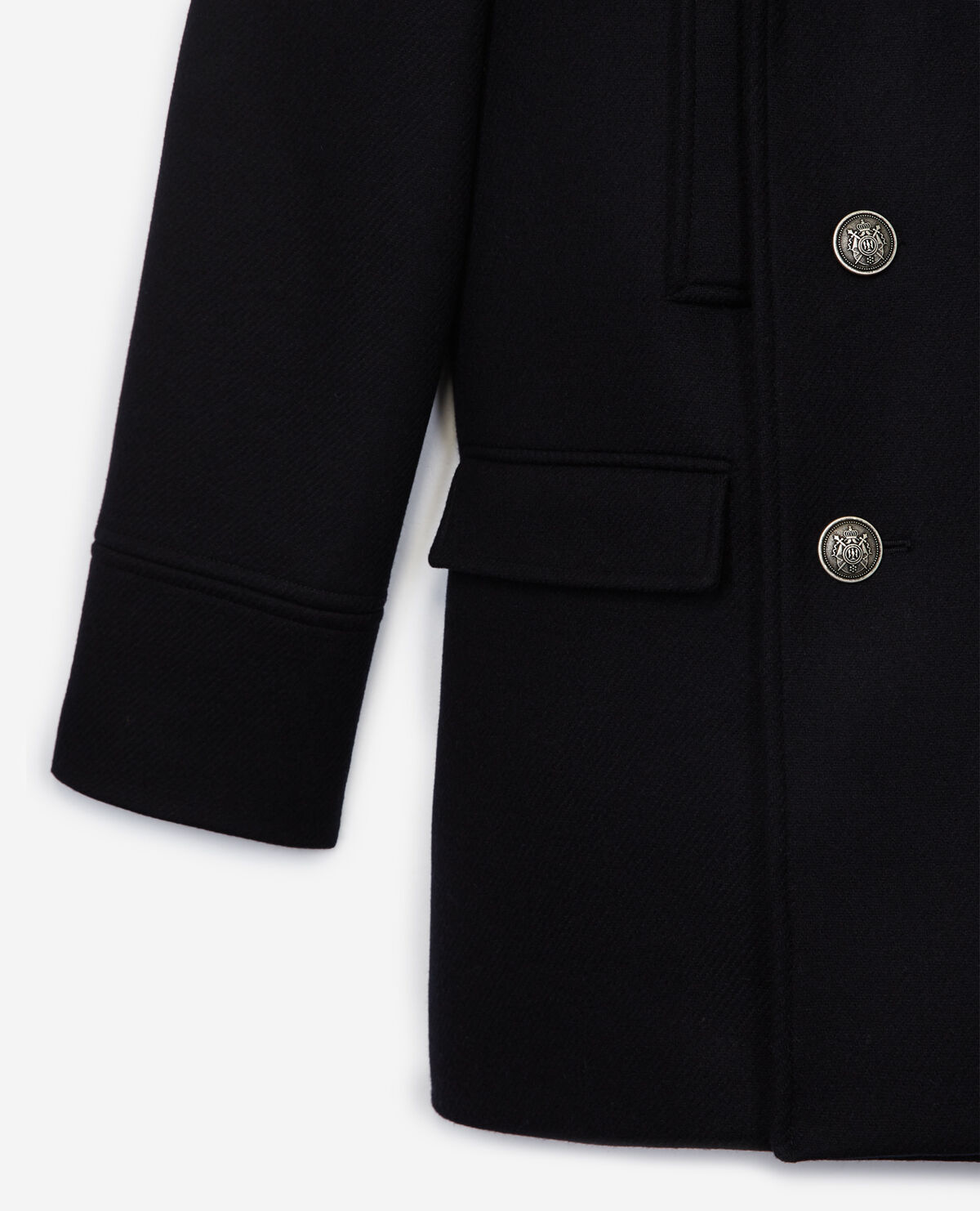 Wool coat no collar shop