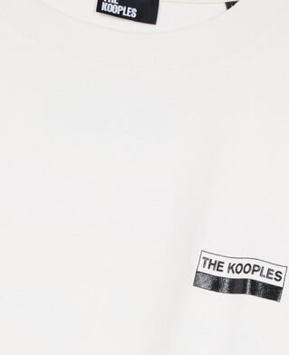 The Kooples HERREN ECRU oversize-t-shirt mit ecrufarbenem siebdruck
