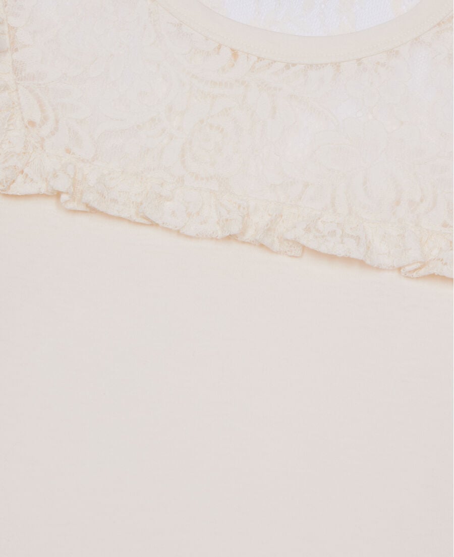 The Kooples WOMEN WHITE white long-sleeved lace t-shirt