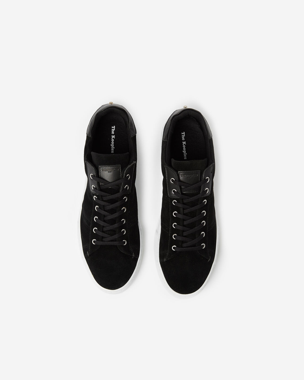 The Kooples HOMME BLACK baskets basses cuir noir