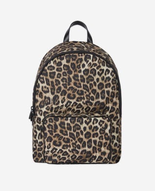 The Kooples MIXED LEOPARD leopard print backpack