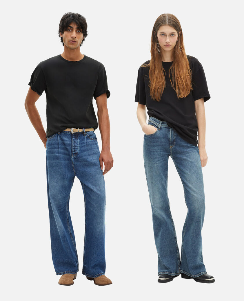 The Kooples MIXTE BLACK WASHED t-shirt mixte the doors x the kooples noir délavé