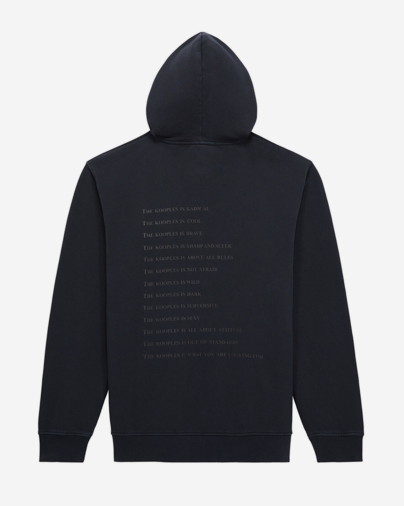 The Kooples MEN BLACK WASHED men's black what is hoodie