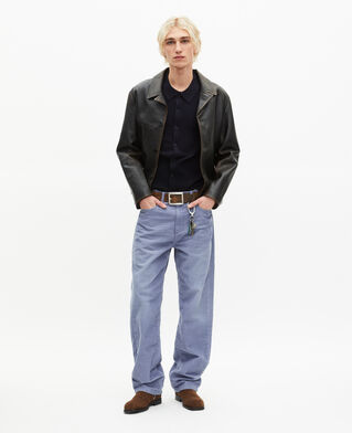 The Kooples HERREN BLUE gerade geschnittene jeans aus blauem cord