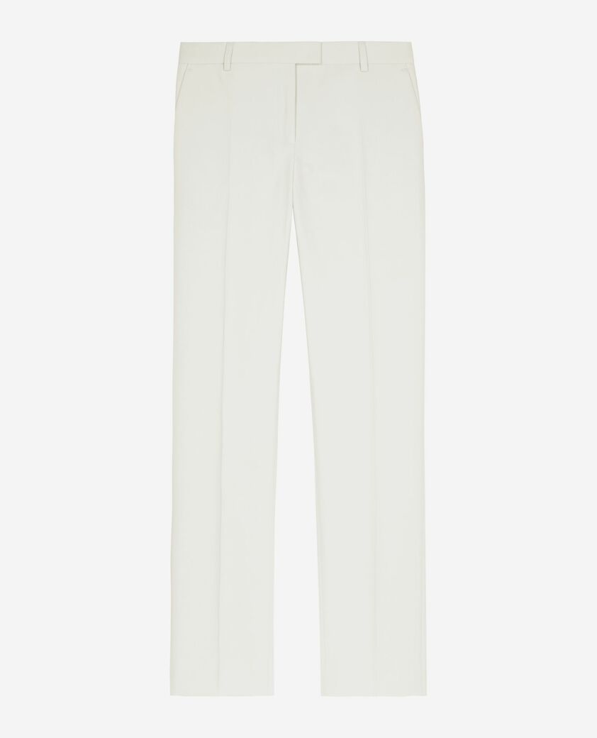 The Kooples WOMEN WHITE ecru cotton wide-leg suit pants