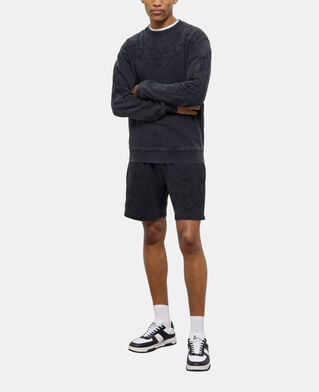 The Kooples HOMME BLACK WASHED sweatshirt noir avec broderie western