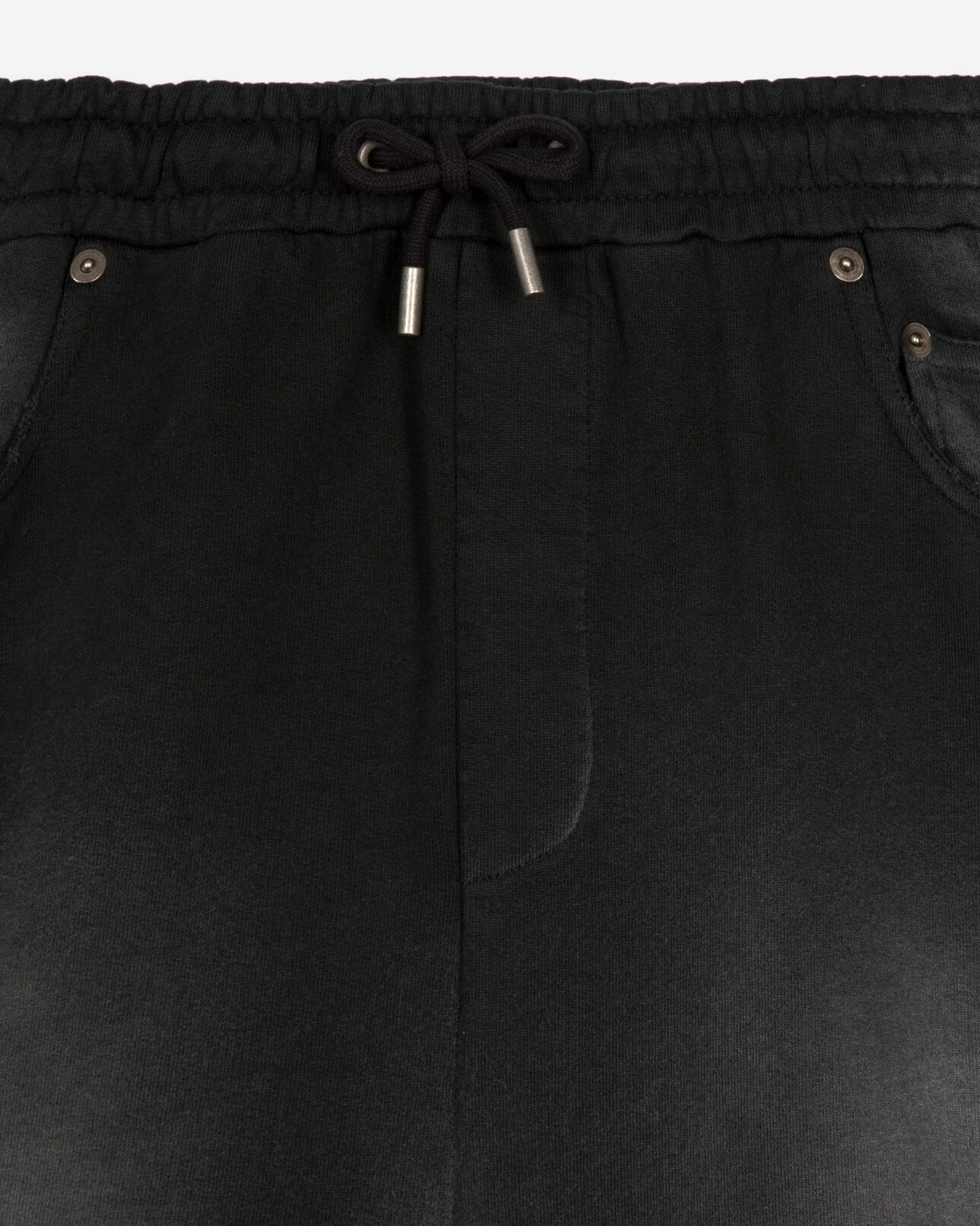The Kooples MEN BLACK WASHED black washed cotton bermuda shorts