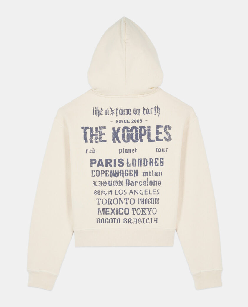The Kooples FEMME ECRU sweatshirt à capuche écru