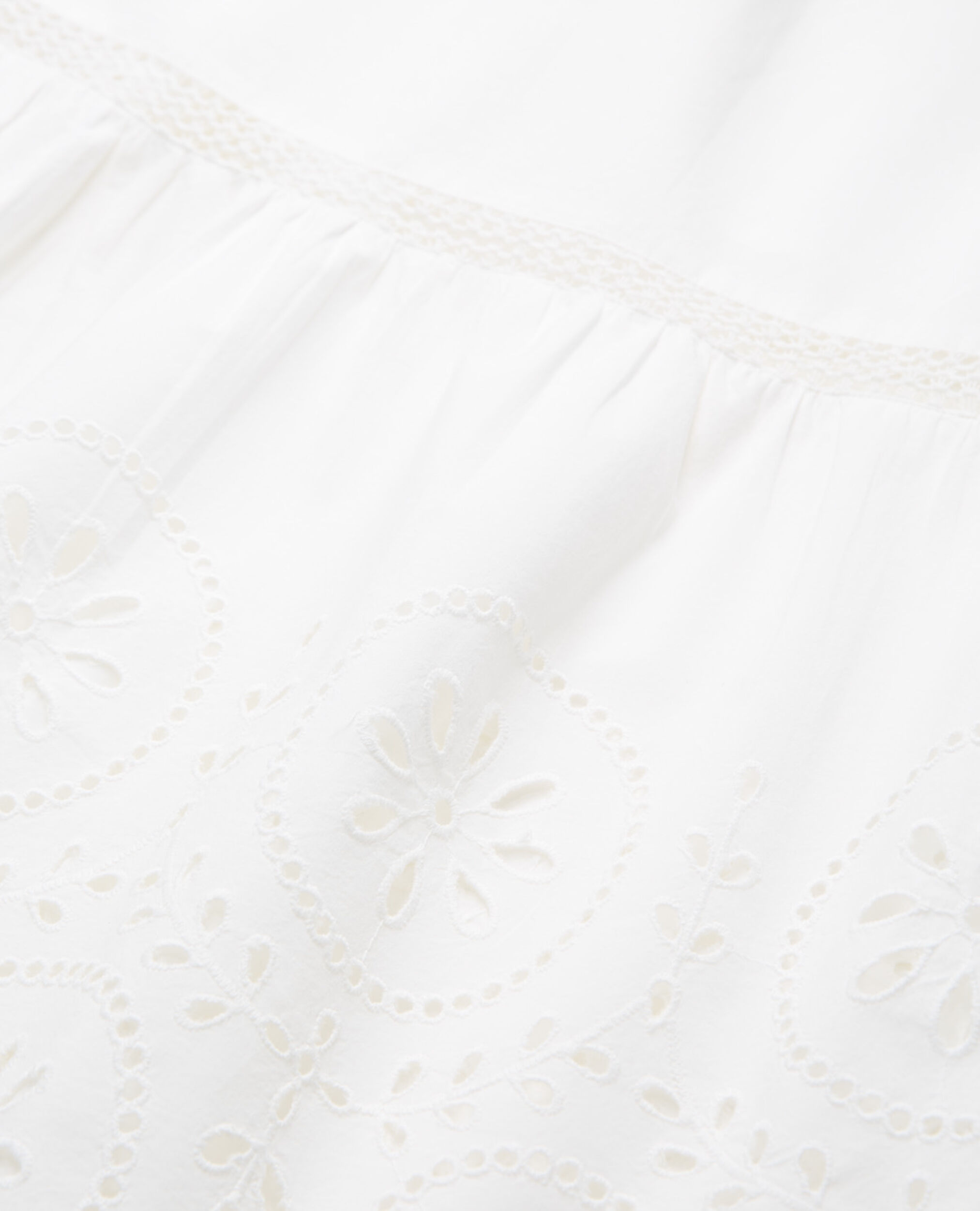 Long openwork white lace skirt, WHITE, hi-res image number null