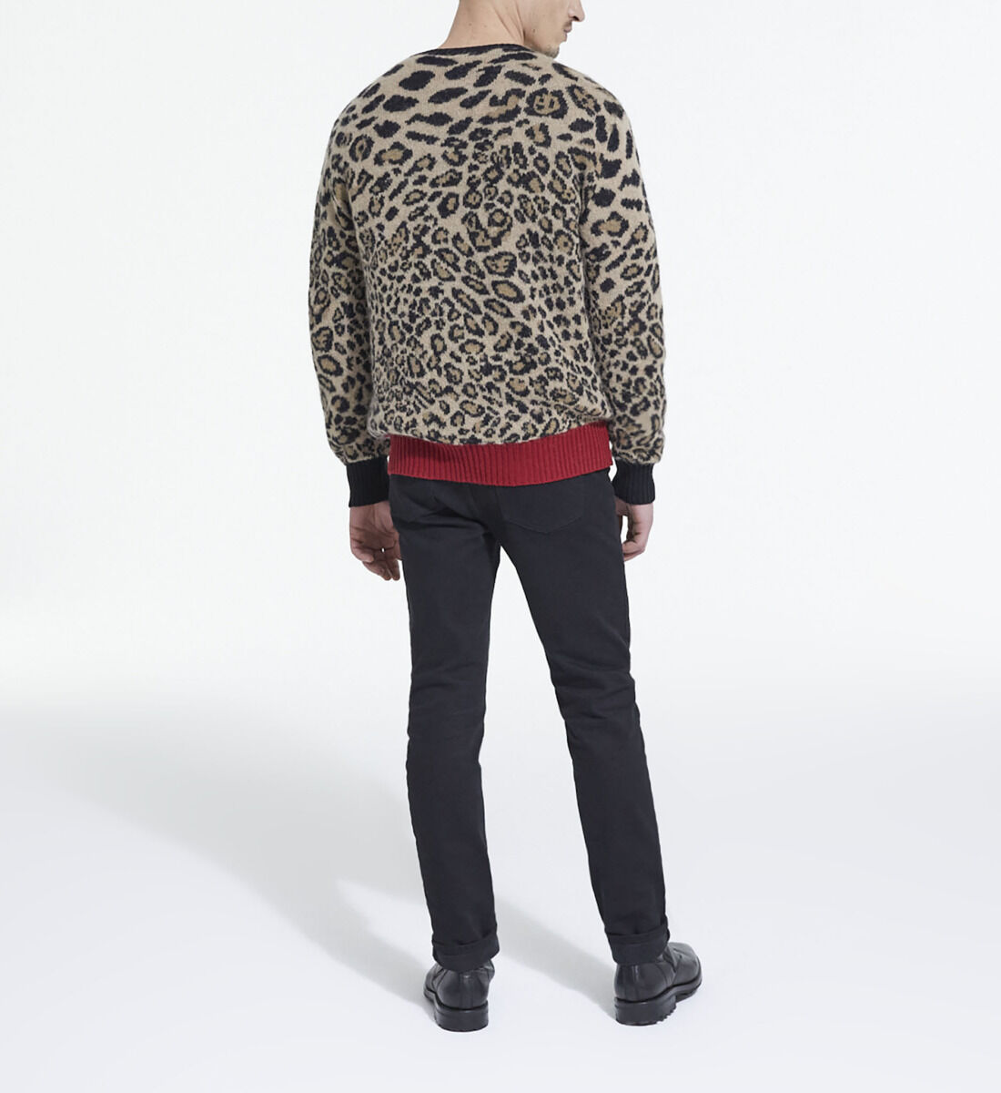 Mens animal print top jumper