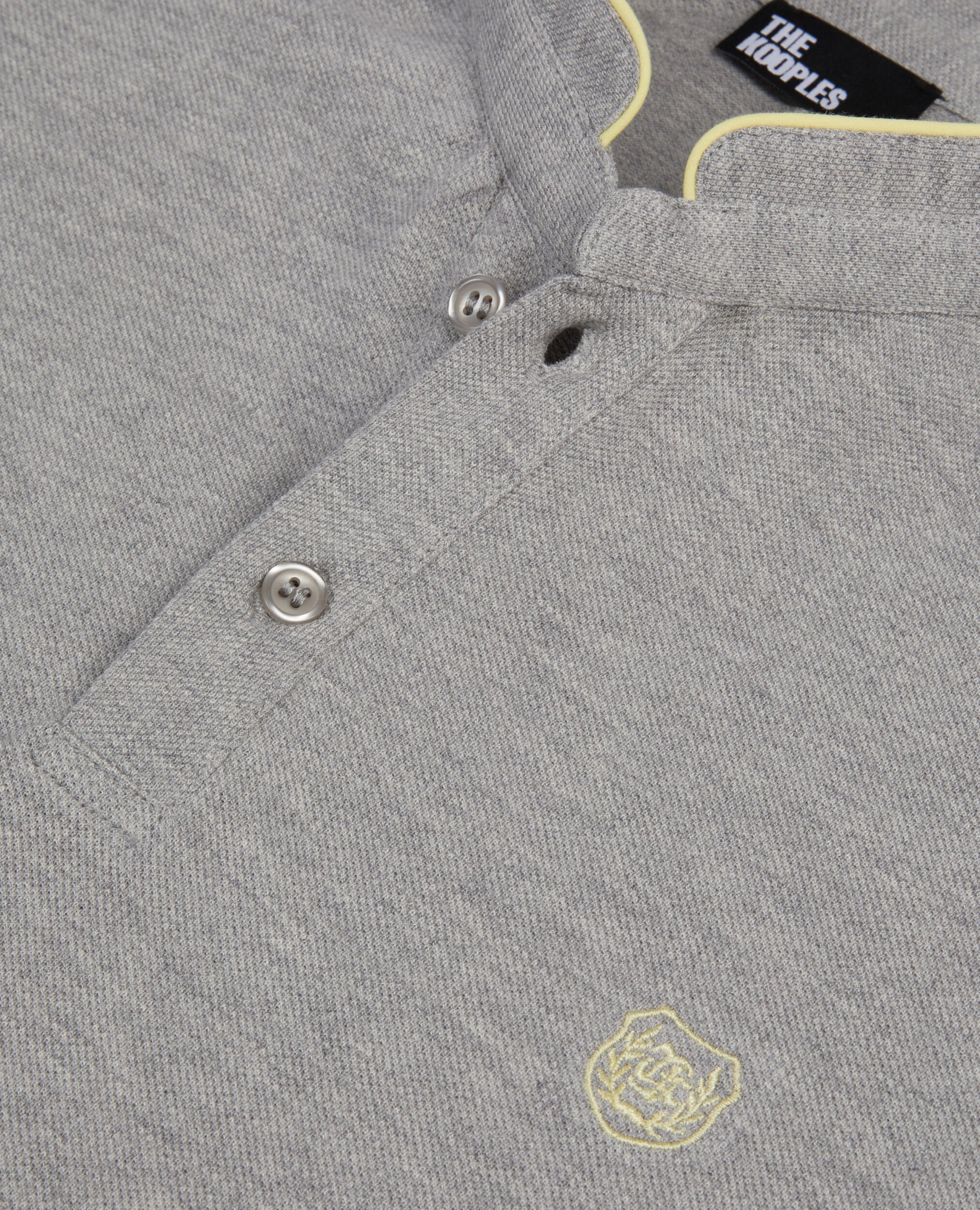 Polo en coton piqué gris, GREY YELLOW, hi-res image number null
