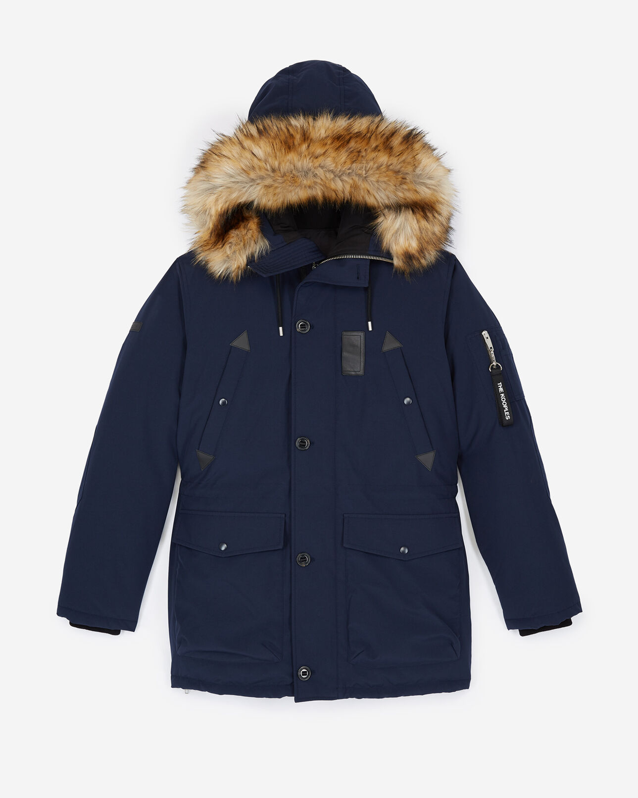 The Kooples MEN NAVY navy blue oversized parka