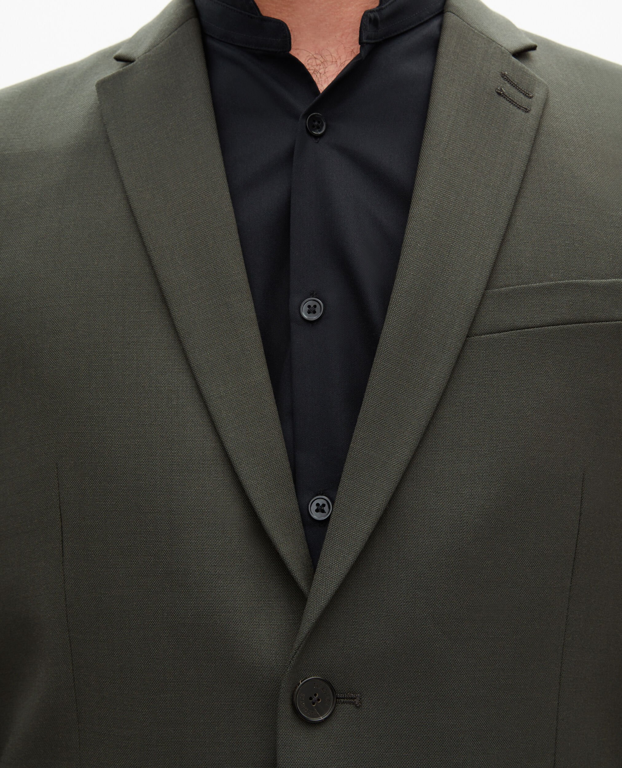 Khaki wool suit fitted jacket, KAKI, hi-res image number null